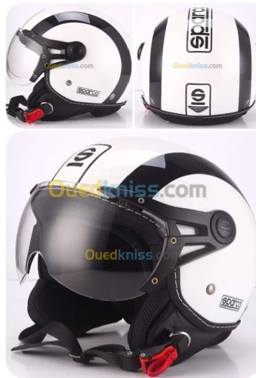 SPARCO SP 501 BLANC BANDES NOIR