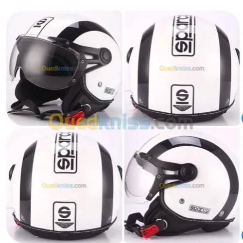 SPARCO SP 501 BLANC BANDES NOIR