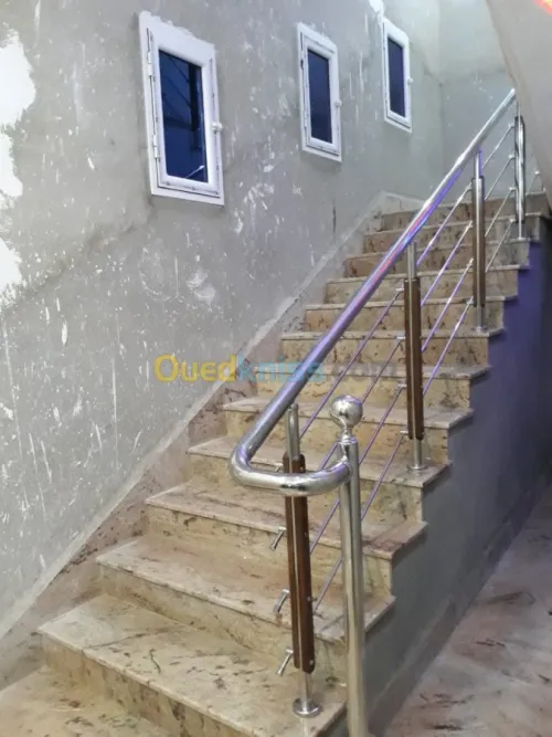 Rampe d'escalier en INOX 