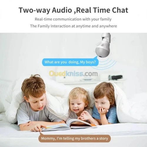 lampe caméra   Wi-Fi/4G  360° 