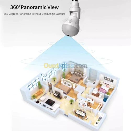 lampe caméra   Wi-Fi/4G  360° 