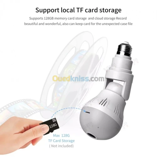 lampe caméra   Wi-Fi/4G  360° 