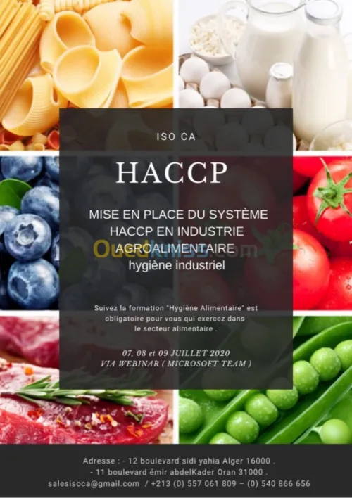 Formation sécurité alimentaire  