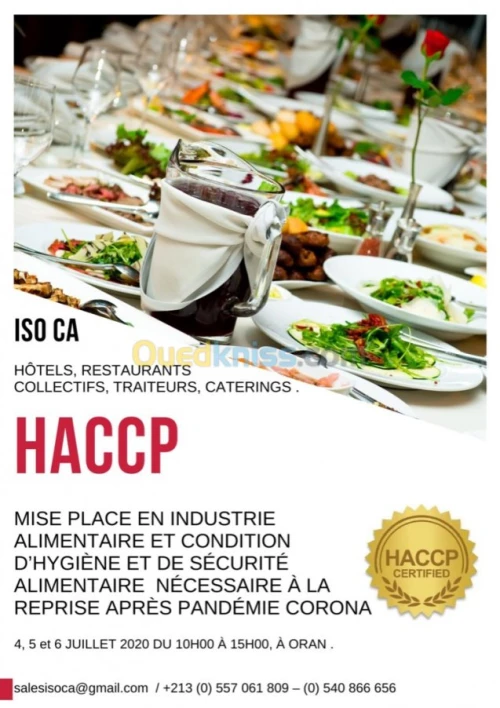 consultant etformateur haccp  
