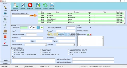 Logiciel de Gestion Cabinet Dentaire