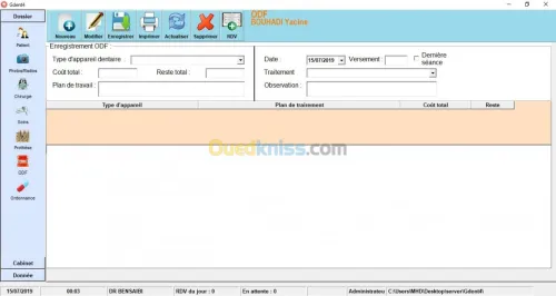 Logiciel de Gestion Cabinet Dentaire