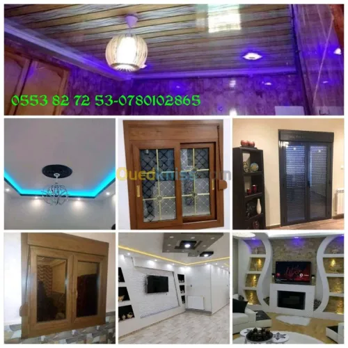 Decoration placo platre pvc alumnuim 