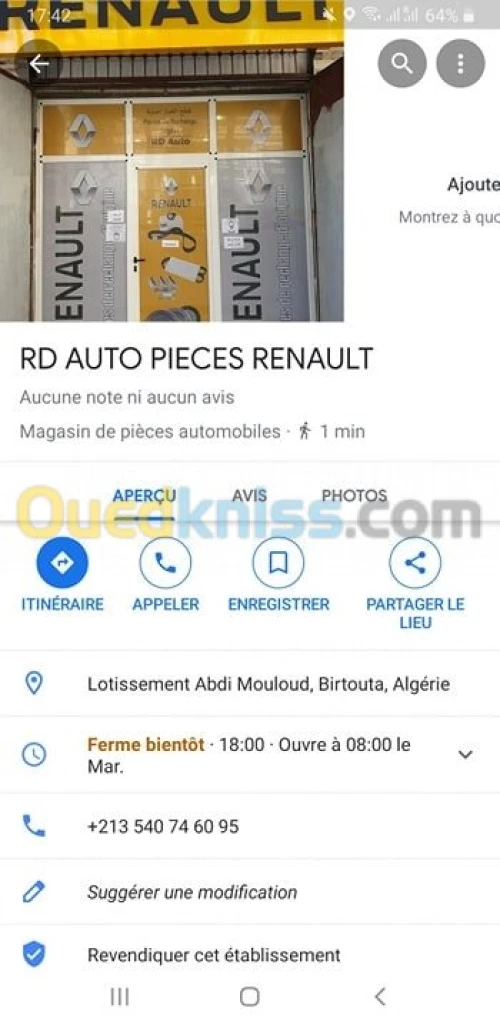 PIECES RENAULT ORIGINE