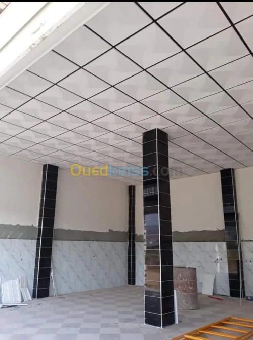 Faux plafond démontable 60×60. Pvc