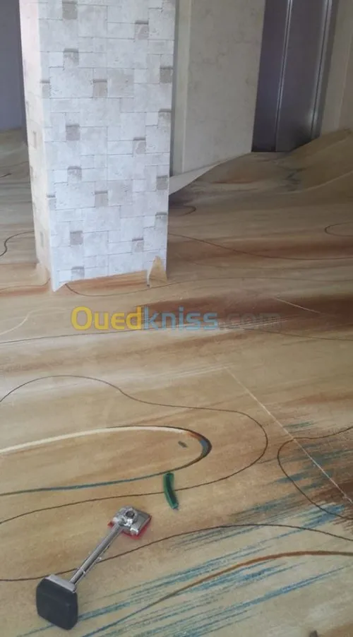 équipe pose gerflex moquette pvc antis