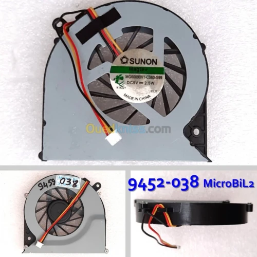 Ventilateur CPU FAN pour PC portable   مروحة كمبيوتر محمول وحدة المعالجة المركزية