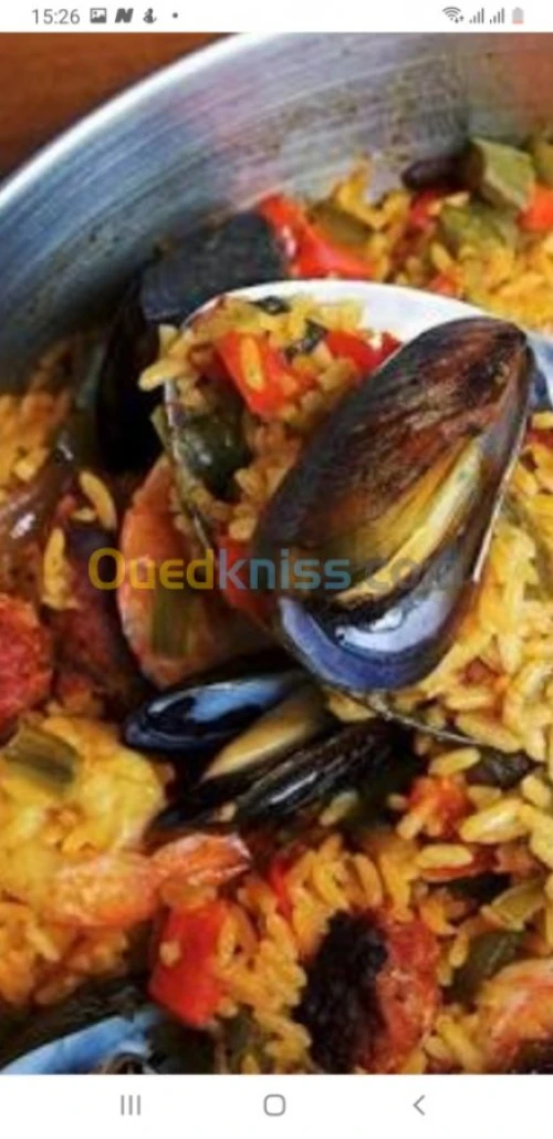 PAELLA  ,HARIRA MAROCAINE ET BOUREK SC