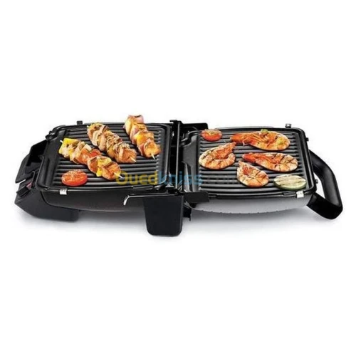 TEFAL Grille Viande /Panini / Barbecue/ Ultracompact -Gc305012- 2000 W - Silver/ Noir