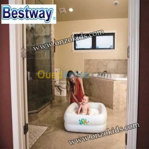 Baignoire gonflable carrée pour bébé 86 x 86 x 25 cm