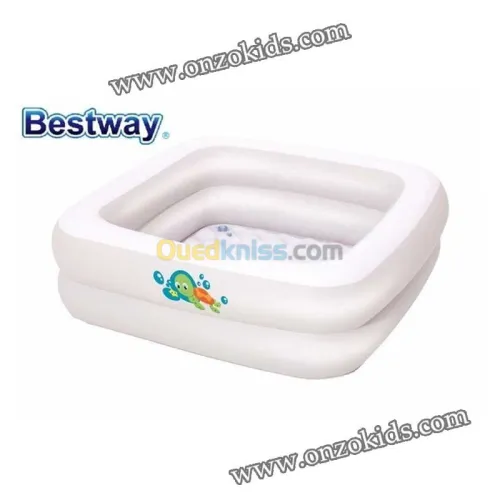 Baignoire gonflable carrée pour bébé 86 x 86 x 25 cm