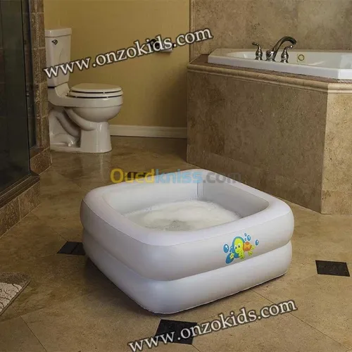 Baignoire gonflable carrée pour bébé 86 x 86 x 25 cm