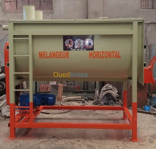Mélangeur horizontal en Mital et  inox