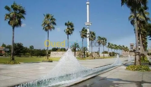 Fontaine, jet d'eau et mur d'eau
