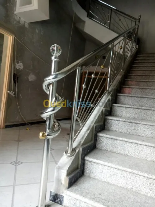 Rampe d'escalier inox et garde corps
