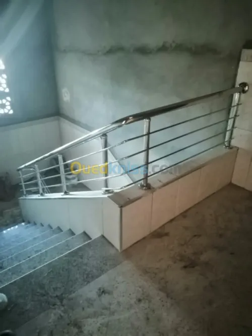 Rampe d'escalier inox et garde corps
