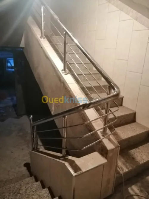 Rampe d'escalier inox et garde corps