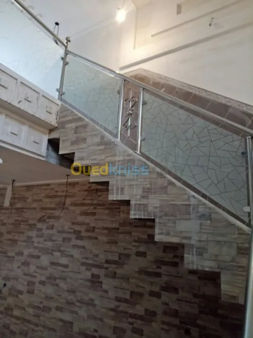 Rampe d'escalier inox et garde corps