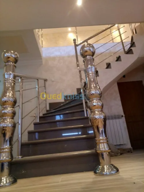 Rampe d'escalier inox et garde corps