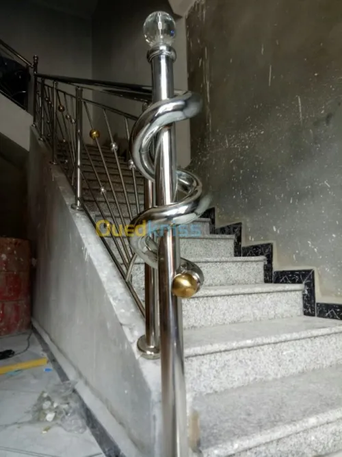 Rampe d'escalier inox et garde corps