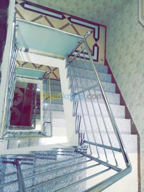 Rampe d'escalier inox et garde corps
