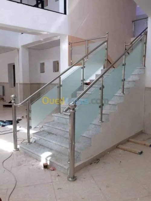 Rampe d'escalier inox et garde corps