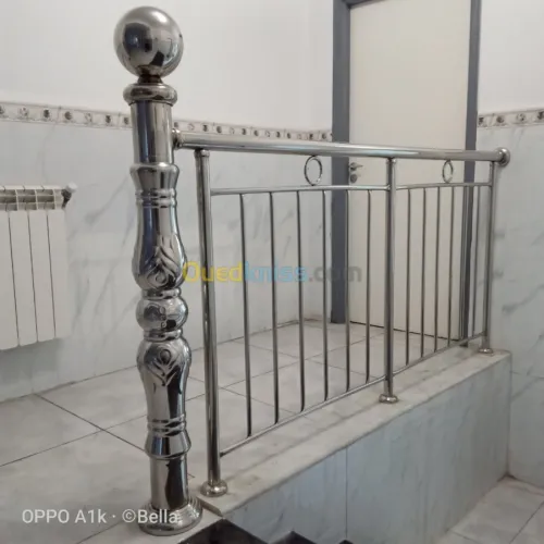 Rampe d'escalier inox et garde corps