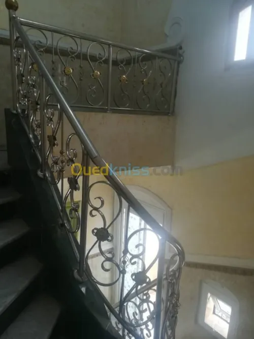 Rampe d'escalier inox et garde corps