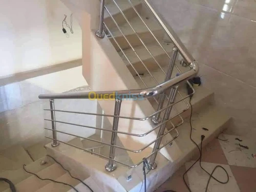 Rampe d'escalier inox et garde corps