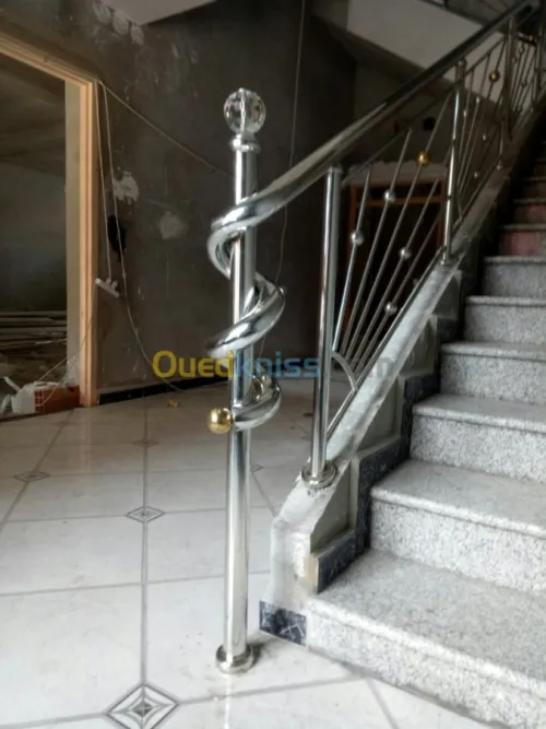 Rampe d'escalier inox et garde corps