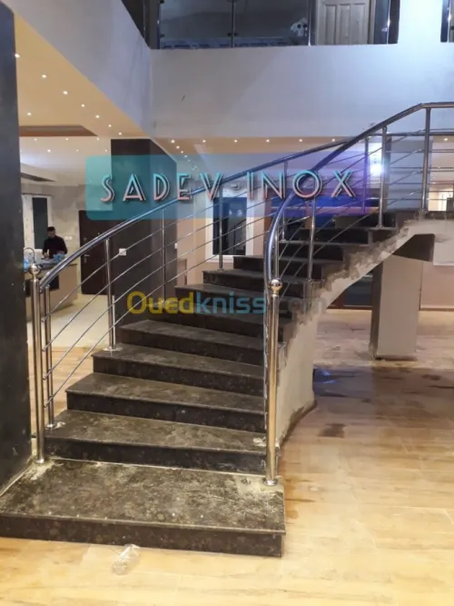 Rampe d'escalier en Inox 