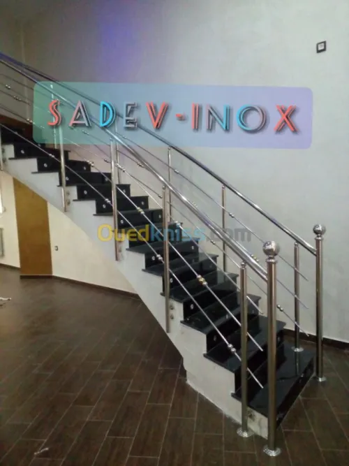 Rampe d'escalier en Inox 