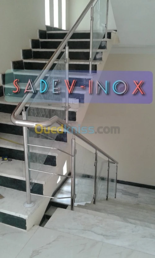 Rampe d'escalier en Inox 