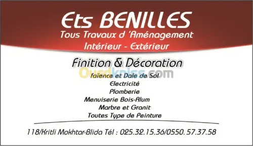 TRAVAUX FINITION 