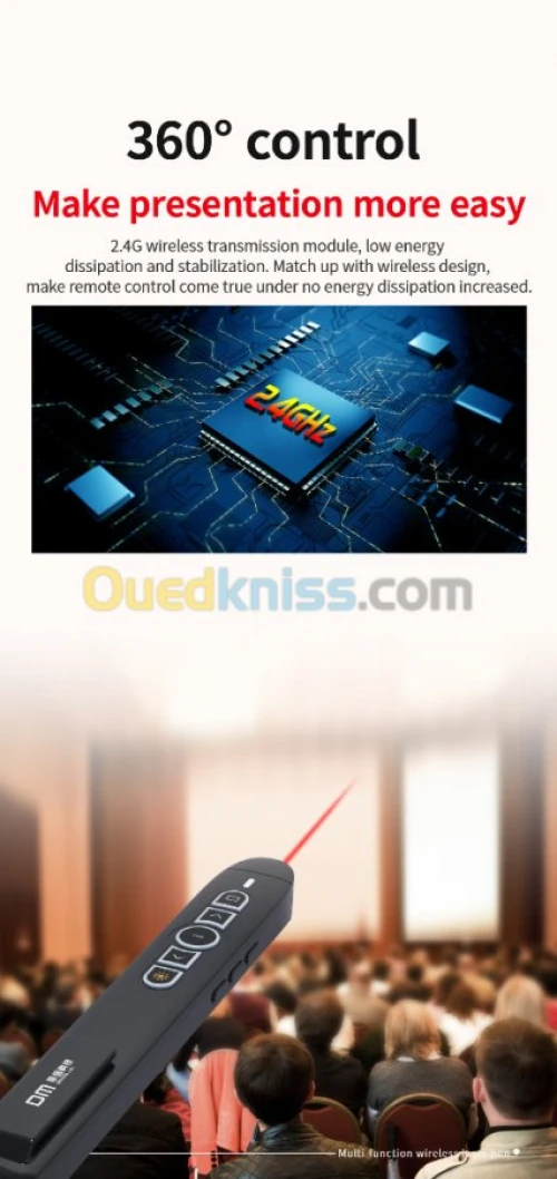 Pointeur laser télécommandes de présentation sans-fil RF 2.4 GHz PowerPoint