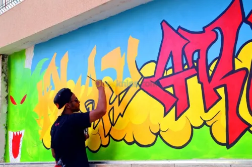 Dessin sur mur, Graffiti , Peinture