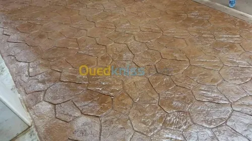 Travaux de béton imprimé pavé .....