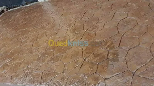 Travaux de béton imprimé pavé .....