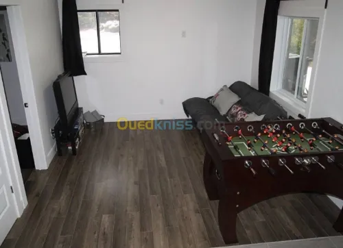 Chalets pour vacances et habitation.