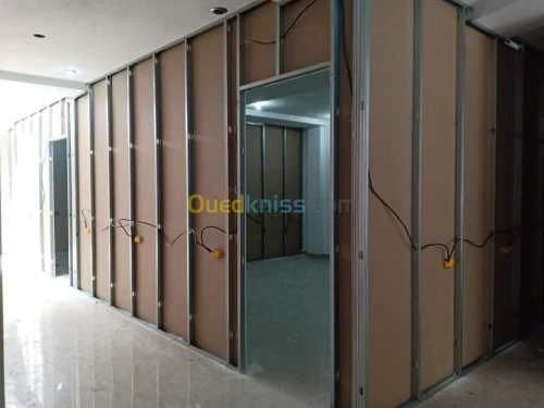 Placo platr et pvc et aluminium 