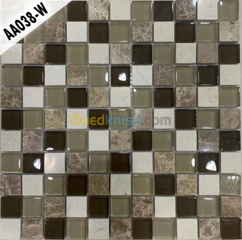 MOSAIQUE MARBRE CRISTAL BEIGE MARRON