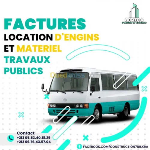 Factures Location D'engins et Materiel