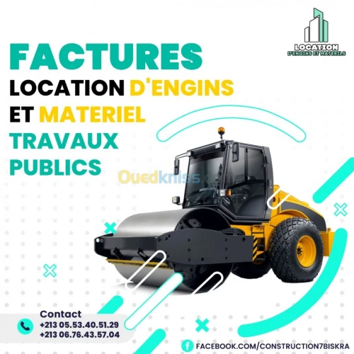 Factures Location D'engins et Materiel
