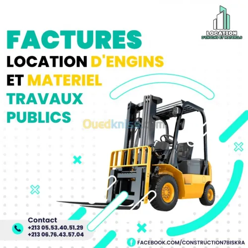 Factures Location D'engins et Materiel