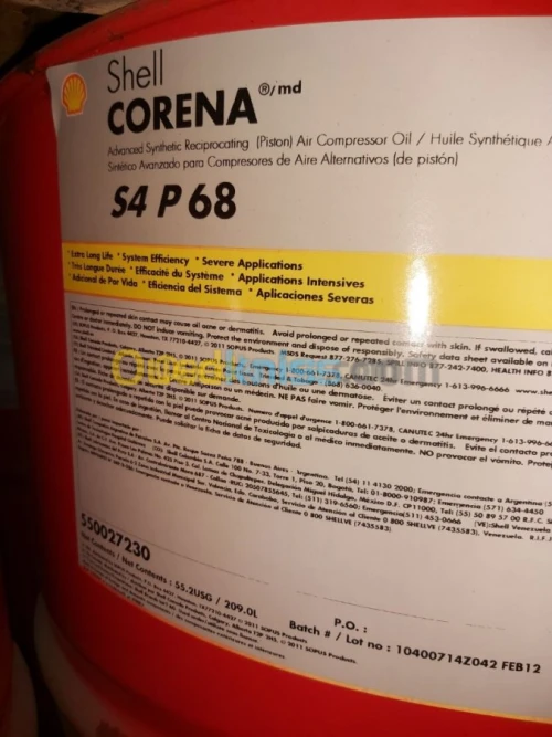 SHELL CORENA S4 P 68 DISPONIBLE EQUIVALENT