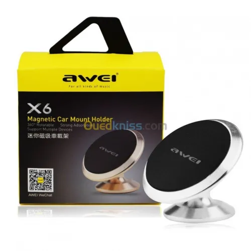 Support Téléphone Magnétique AWEI X6